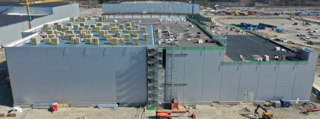 Titan Konstruktion levererar en vädertät byggnad till en ny industrianläggning i Skellefteå
